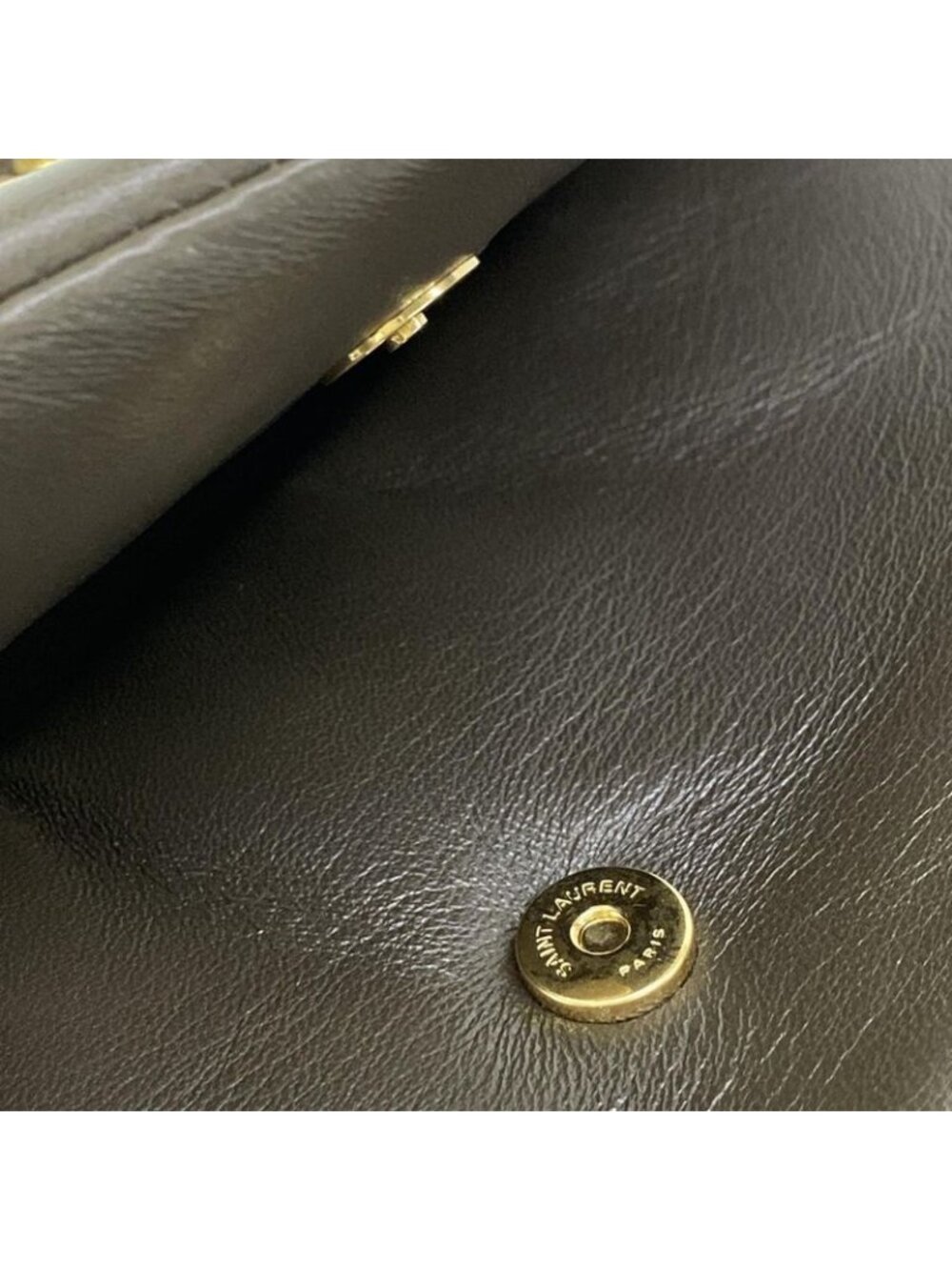 Saint Laurent Paris Shoulder Bag Calypso Dark Brown Chain Leather - Picture 16 of 16